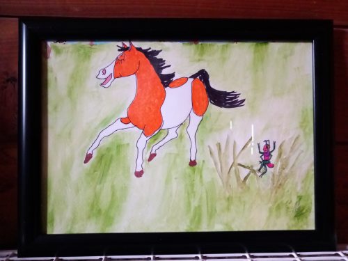 Author's original concept artwork for Poppy Pinto Plays Peek-a-Boo Page Five