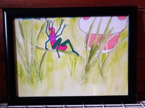 Author's original concept artwork for Poppy Pinto Plays Peek-a-Boo Page Three